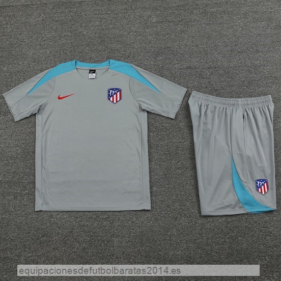 Nuevo Entrenamiento Conjunto Completo Atletico Madrid 24/25l Gris Azul Baratas